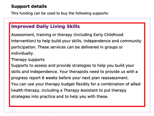 Flexible therapy in a plan 